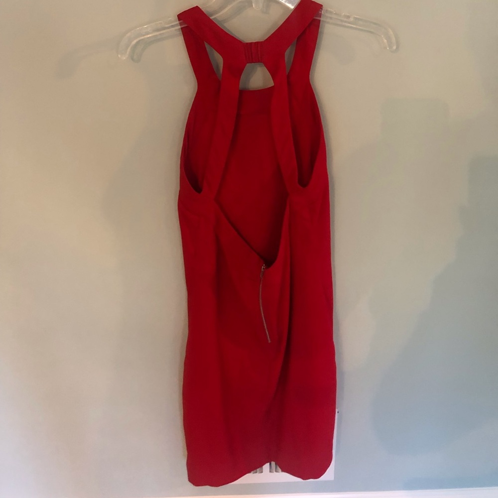 Red cocktail dress
